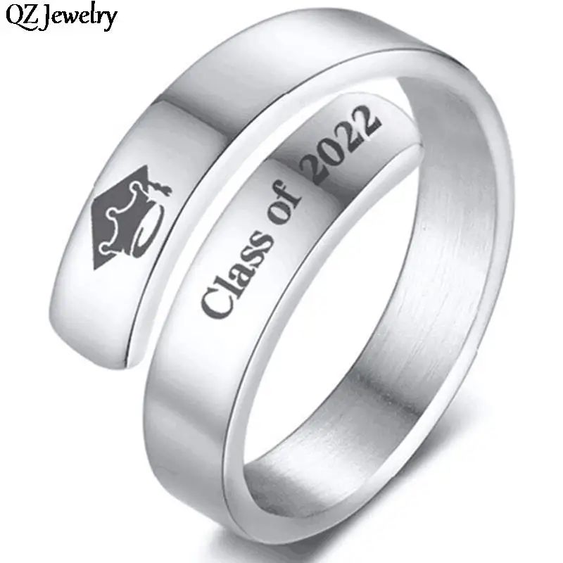 DIY Class Of 2022 Graduation Ring Opening Adjusted Stainless Steel Finger Ring for Student Friendship Graduation Gift Jewelry
DIY Class Of 2022 Graduation Ring Opening Adjusted Stainless Steel Finger Ring for Student Friendship Graduation Gift Jewelry