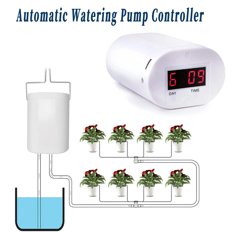 Automatic Watering Pump Controller Flowers Plants Home Sprinkler Drip Irrigation Device Pump Timer System Garden Tool 2/4/8 Head
Automatic Watering Pump Controller Flowers Plants Home Sprinkler Drip Irrigation Device Pump Timer System Garden Tool 2/4/8 Head
