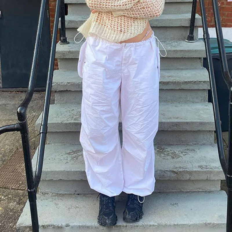 Casual Women Trousers Solid Loose Drawstring Low Waist Streetwear Joggers Baggy Wide Leg Sweatpants Female Hippie Cargo Pants
Casual Women Trousers Solid Loose Drawstring Low Waist Streetwear Joggers Baggy Wide Leg Sweatpants Female Hippie Cargo Pants