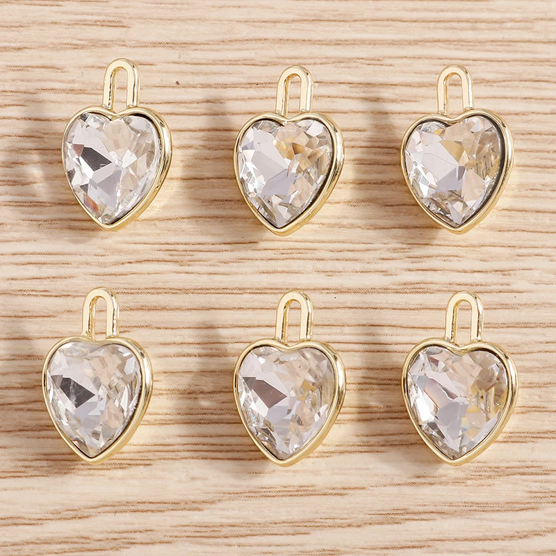 8pcs 12*16mm Fashion Crystal Love Heart Charms for Jewelry Making DIY Handmade Drop Earrings Pendants Necklaces Crafts Accessory
8pcs 12*16mm Fashion Crystal Love Heart Charms for Jewelry Making DIY Handmade Drop Earrings Pendants Necklaces Crafts Accessory