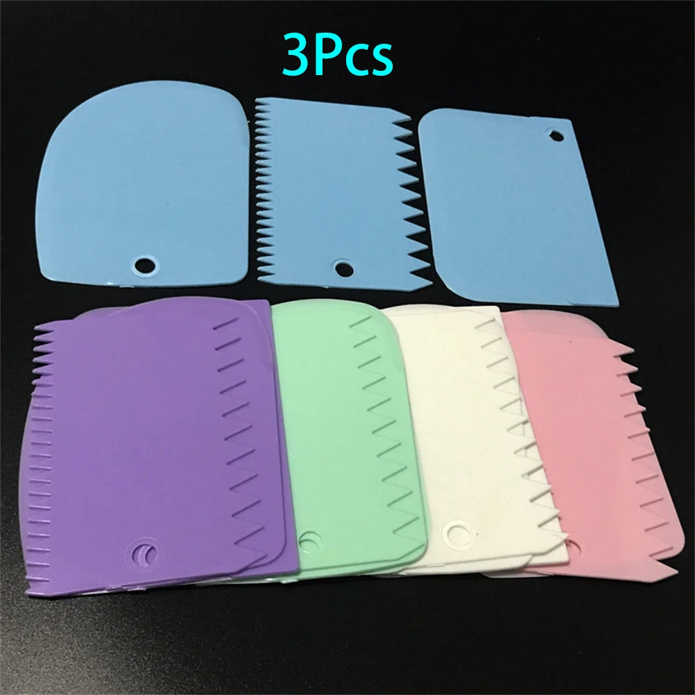 3Pcs Plastic Cream Scraper Irregular Teeth Edge Spatulas Dough Bakery Accessories Baking Scraper Cake Tool Pastry Cookie Cutter
3Pcs Plastic Cream Scraper Irregular Teeth Edge Spatulas Dough Bakery Accessories Baking Scraper Cake Tool Pastry Cookie Cutter