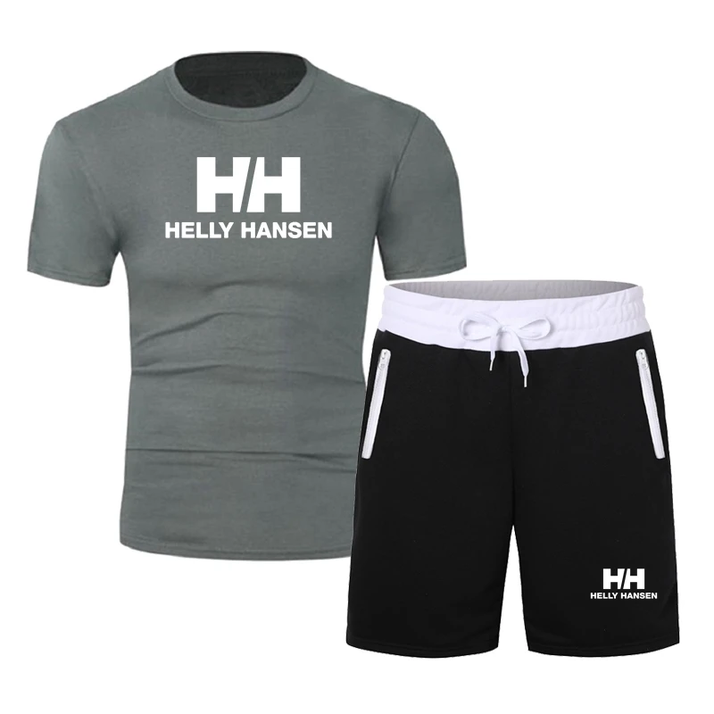 Two Piece Suit HH Indication Printing Men's Cotton Short Sleeve T-shirt + Shorts Man Casual Sports Wear Fitness Athletics Suit
Two Piece Suit HH Indication Printing Men's Cotton Short Sleeve T-shirt + Shorts Man Casual Sports Wear Fitness Athletics Suit