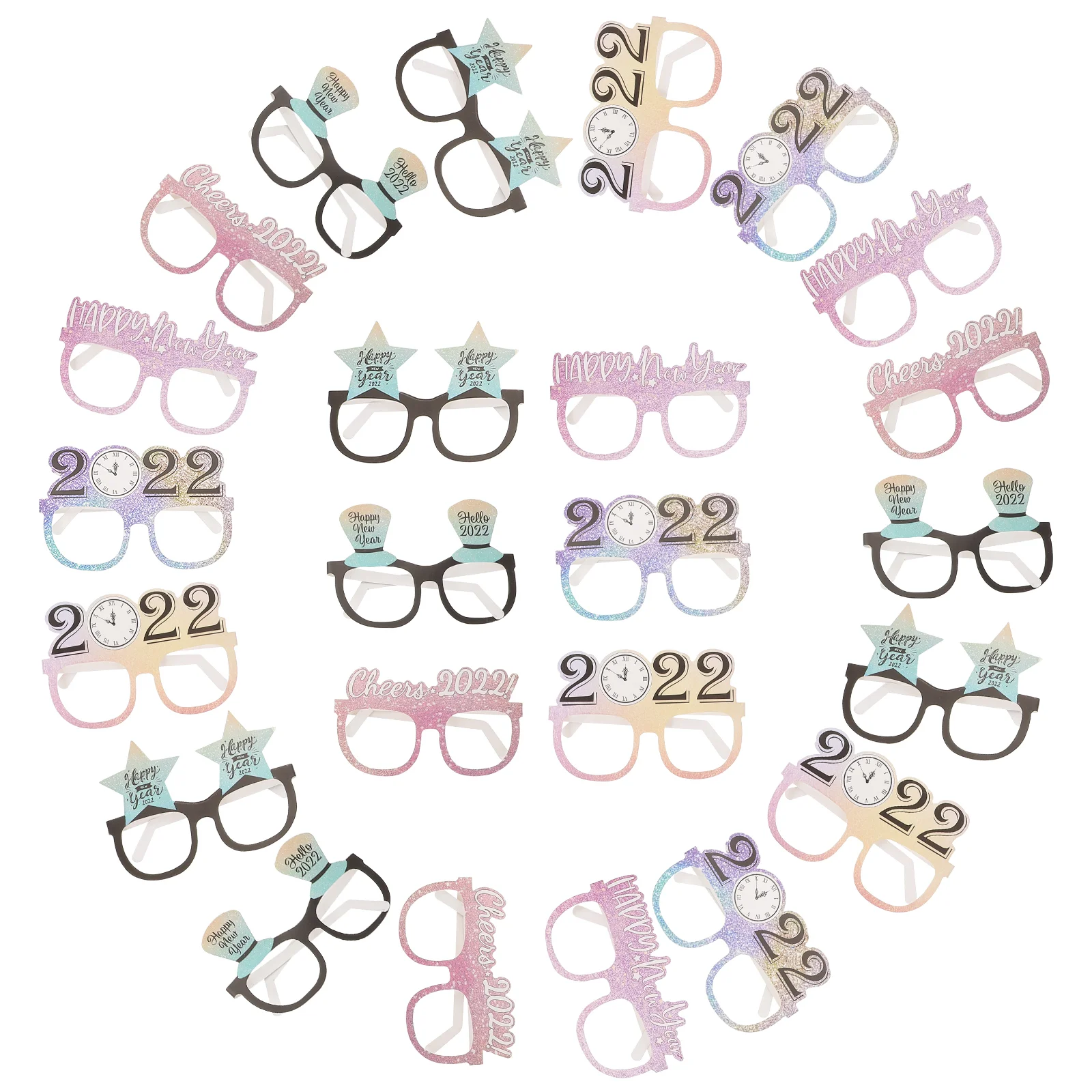 2022 Happy New Year Eyeglasses: 24Pcs Paper Sunglasses New Year Eve Party Photo Booth Props Christmas Novelty Eyewear
2022 Happy New Year Eyeglasses: 24Pcs Paper Sunglasses New Year Eve Party Photo Booth Props Christmas Novelty Eyewear