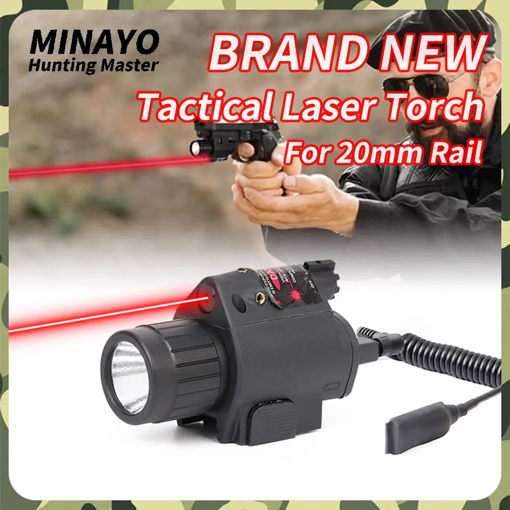 Tactical Red/Green Dot Laser Sight&Flashlight 200 Lumen Searchlight for 20mm Picatinny Rail for Glock 17/19 Pistol Hunting Gun
Tactical Red/Green Dot Laser Sight&Flashlight 200 Lumen Searchlight for 20mm Picatinny Rail for Glock 17/19 Pistol Hunting Gun