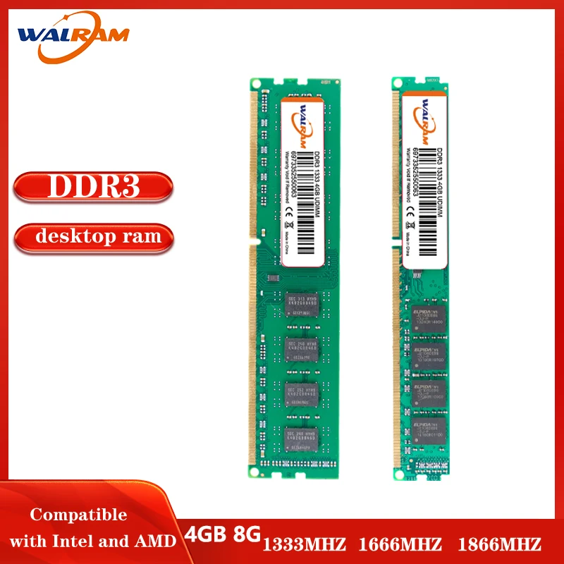 ОЗУ WAL DDR3 4 ГБ, 8 ГБ, 1333 МГц, 1600 МГц, 1866 МГц, Память ОЗУ DDR3 для настольных ПК, память DDR2 800 МГц, совместима с Intel и AMD
ОЗУ WAL DDR3 4 ГБ, 8 ГБ, 1333 МГц, 1600 МГц, 1866 МГц, Память ОЗУ DDR3 для настольных ПК, память DDR2 800 МГц, совместима с Intel и AMD
