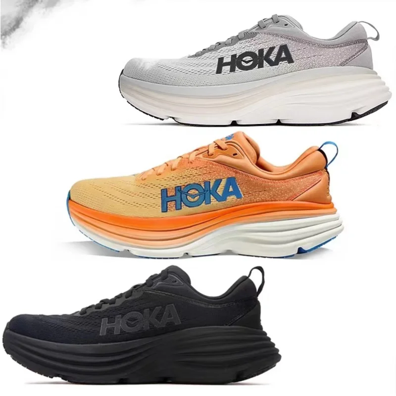 

High Quality New Hoka Bondi 8 Athletic Sport Running Shoes Sneakers Shock Absorbing Road Fashion Mens Womens Top Designer 36-45