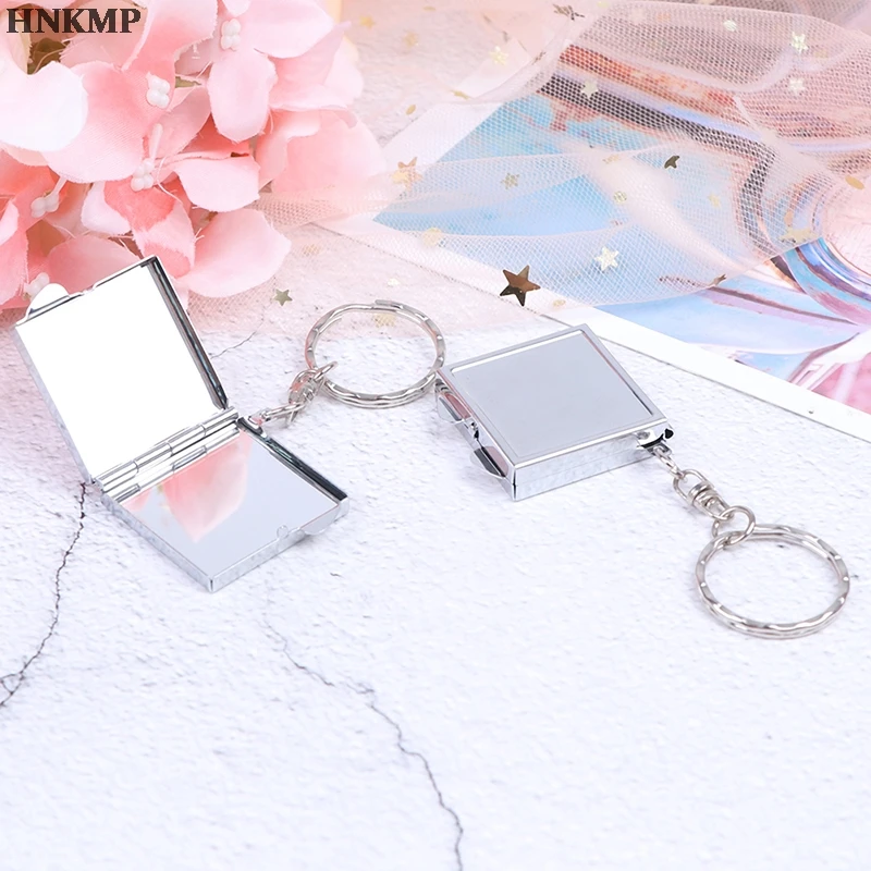 

HE31 Makeup Cosmetic Folding Portable Compact Pocket Makeup Mirror Lady Mini Personalised Key Ring Keychain
