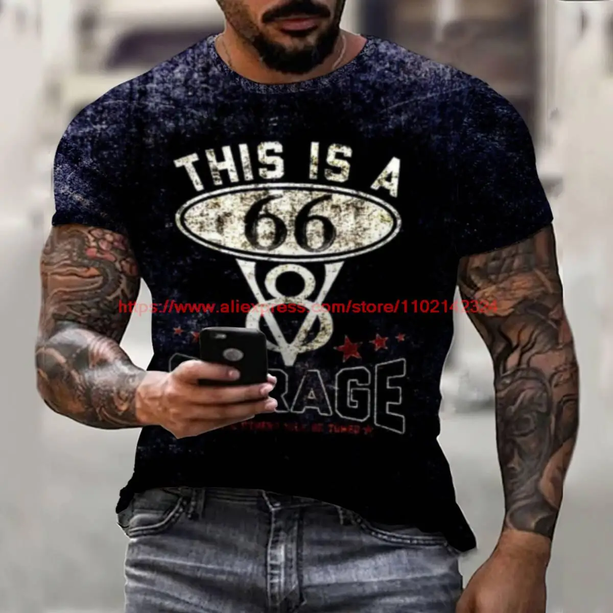 European And American Design Retro 66 Road No. 98 Printing New Summer Men's T-shirt Short-sleeved Harajuku Street Men's Clothing
European And American Design Retro 66 Road No. 98 Printing New Summer Men's T-shirt Short-sleeved Harajuku Street Men's Clothing