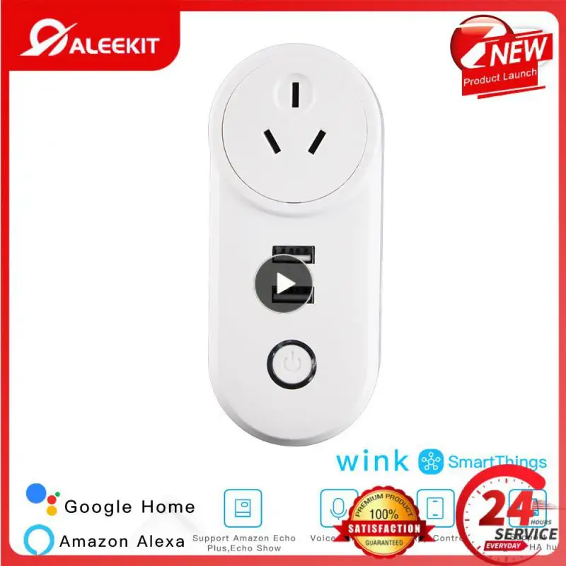 

2/3PCS Aubess ZigBee 3.0 Smart Socket EU/FR/BR 10A Smart Plug with 2 USB Interface Voice Control Work with SmartThings Wink Echo