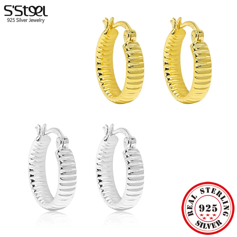 S'STEEL Genuine 925 Silver Minimalist Gear Hoop Earrings Women's Trending Products 2023 Hypoallergenic Promise Luxury Jewelry
S'STEEL Genuine 925 Silver Minimalist Gear Hoop Earrings Women's Trending Products 2023 Hypoallergenic Promise Luxury Jewelry