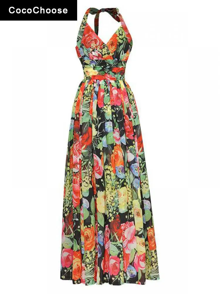 2022 Summer Fashion Women Long Beach Dress Designer Floral Chiffon Ruched High Waist Midi Bow Tie Halter Sexy Dresses Party Robe
2022 Summer Fashion Women Long Beach Dress Designer Floral Chiffon Ruched High Waist Midi Bow Tie Halter Sexy Dresses Party Robe
