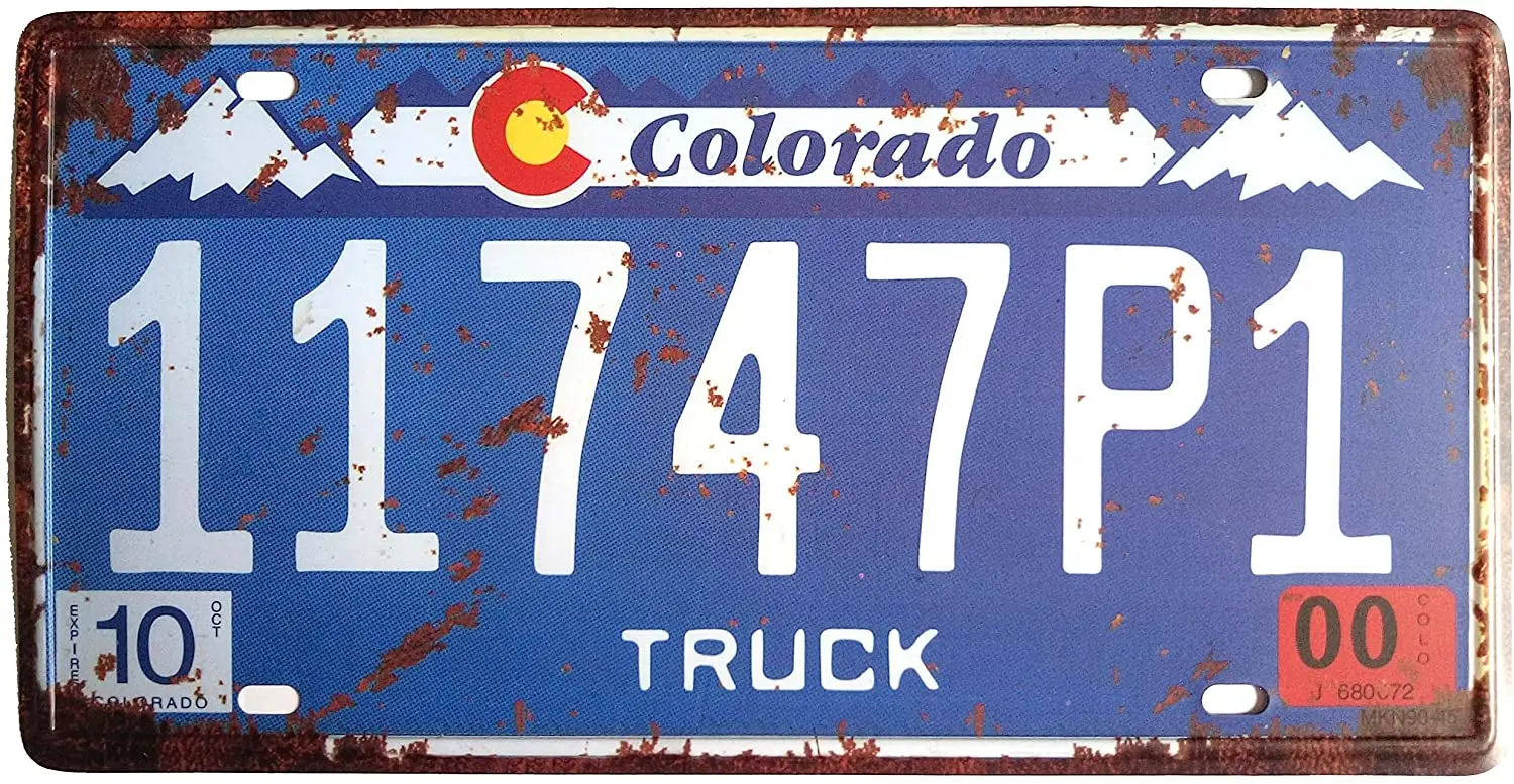 ERLOOD Colorado 11747P1 Retro Vintage Home,Bathroom and Bar Wall Decor Car Vehicle Auto License Plate Tin Sign Embossed Tag
ERLOOD Colorado 11747P1 Retro Vintage Home,Bathroom and Bar Wall Decor Car Vehicle Auto License Plate Tin Sign Embossed Tag