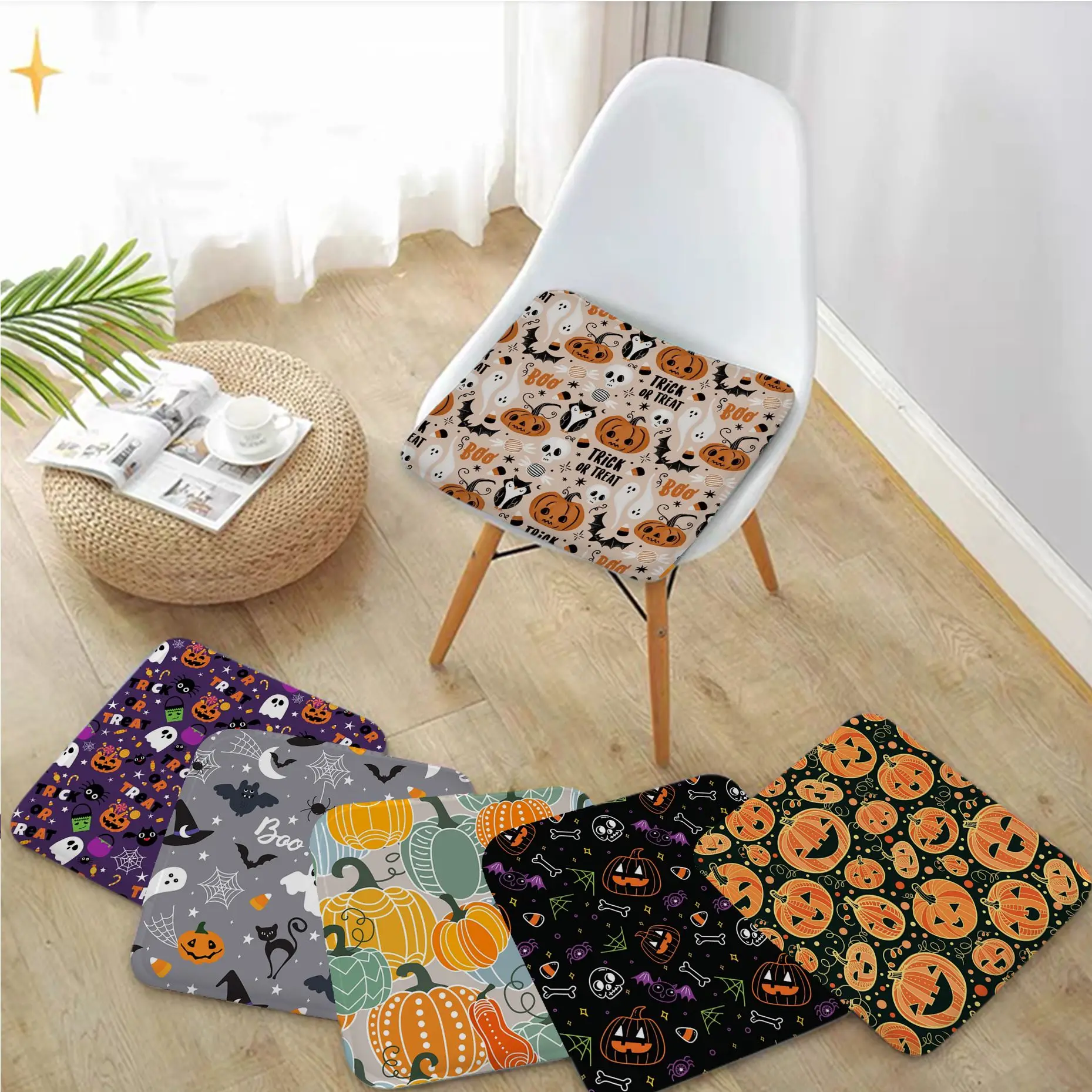 Тыквы на Хэллоуин, четыре сезона, искусственное кресло для внутреннего дворика, домашней кухни, офиса, кресло для дивана, 40x40 см, декоративны...
Тыквы на Хэллоуин, четыре сезона, искусственное кресло для внутреннего дворика, домашней кухни, офиса, кресло для дивана, 40x40 см, декоративны...