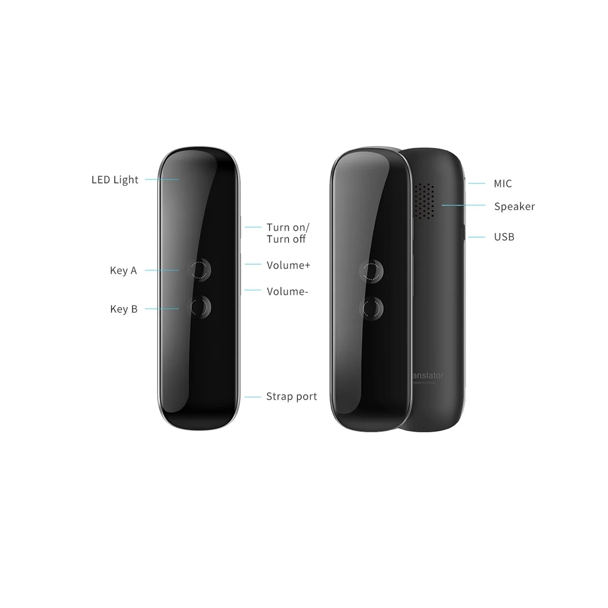 G5 Voice Translator 137 Languages Instant Translate Mini Wireless 2 Way Real Time Translator Bluetooth Device Black
G5 Voice Translator 137 Languages Instant Translate Mini Wireless 2 Way Real Time Translator Bluetooth Device Black