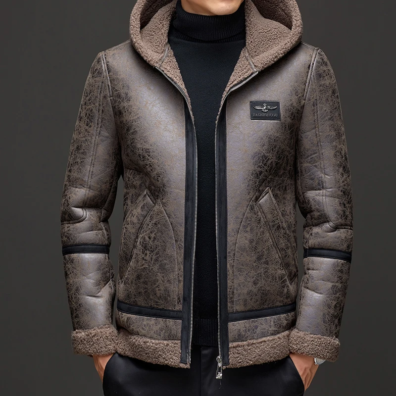 Men's Winter Genuine Authentic Leather Zipper Pilot Motorcycle Jacket 100% Male Sheepskin Coat Clothing Natural Male Real Member
Men's Winter Genuine Authentic Leather Zipper Pilot Motorcycle Jacket 100% Male Sheepskin Coat Clothing Natural Male Real Member