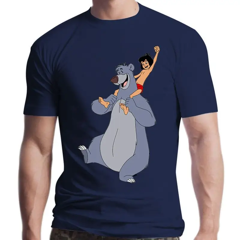 Camiseta estampada de algodón para hombre y mujer, camisa de cuello redondo, camiseta de manga corta Baloo & Mowgli
Camiseta estampada de algodón para hombre y mujer, camisa de cuello redondo, camiseta de manga corta Baloo & Mowgli