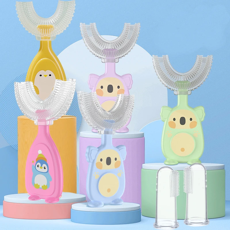 Baby 360 Degree U-shaped Oral Care Cleaning Silicone Soft Toothbrush Cartoon Penguin Koala Cute Children's Toothbrush Wholesale
Baby 360 Degree U-shaped Oral Care Cleaning Silicone Soft Toothbrush Cartoon Penguin Koala Cute Children's Toothbrush Wholesale