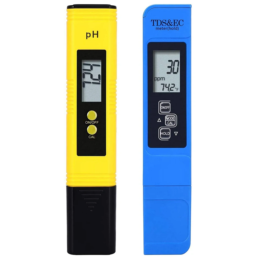 2 шт. Цифровой TDS PH-метр, 0,01 pH, 0-9990 ppm 
2 шт. Цифровой TDS PH-метр, 0,01 pH, 0-9990 ppm