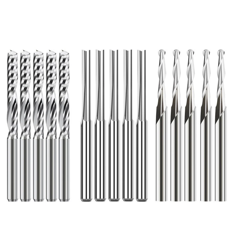 15 Pcs Milling Cutter Carbide End Mill Engraving Bits Set CNC Router Bits 3.175mm For Carpentry Woodworking Tools Accessories
15 Pcs Milling Cutter Carbide End Mill Engraving Bits Set CNC Router Bits 3.175mm For Carpentry Woodworking Tools Accessories