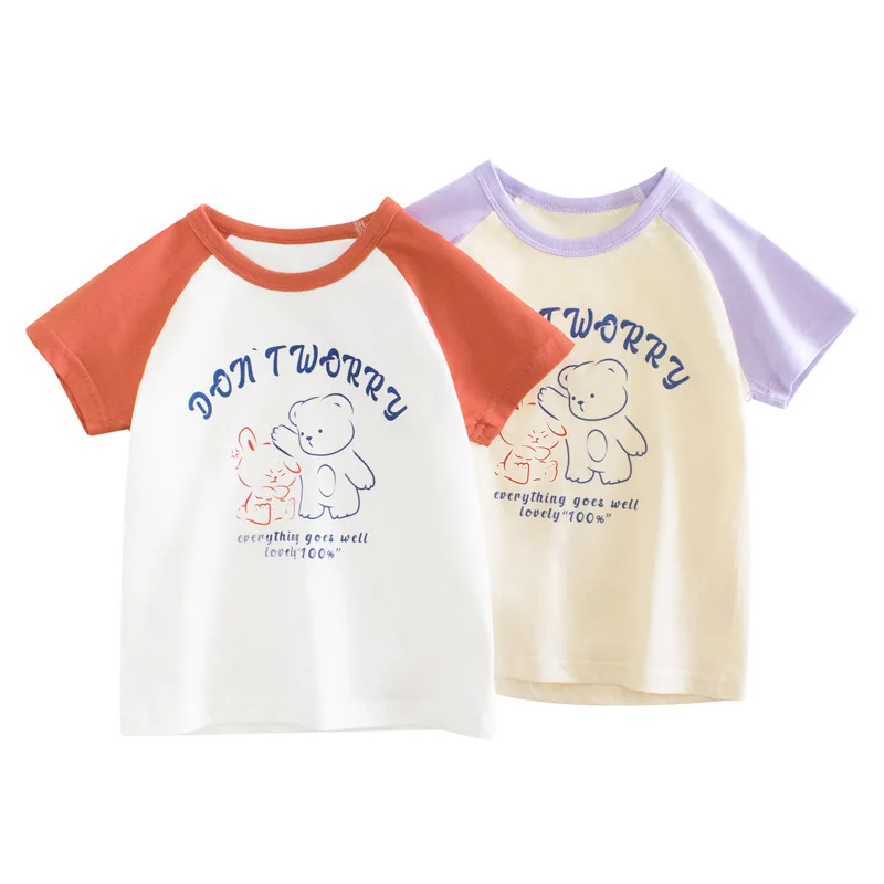 Children's Summer Short-sleeved T-shirt 2023 Baby Girls Cartoon Bear Korean Style Half-sleeve Tops Clothes Wholesale Q002
Children's Summer Short-sleeved T-shirt 2023 Baby Girls Cartoon Bear Korean Style Half-sleeve Tops Clothes Wholesale Q002