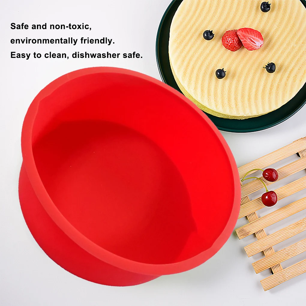 Pack of 3 Cake Molds Silicone Non-stick Heat-resistant Round Kitchen Mousse Baking Pans Washable Household Food Trays
Pack of 3 Cake Molds Silicone Non-stick Heat-resistant Round Kitchen Mousse Baking Pans Washable Household Food Trays