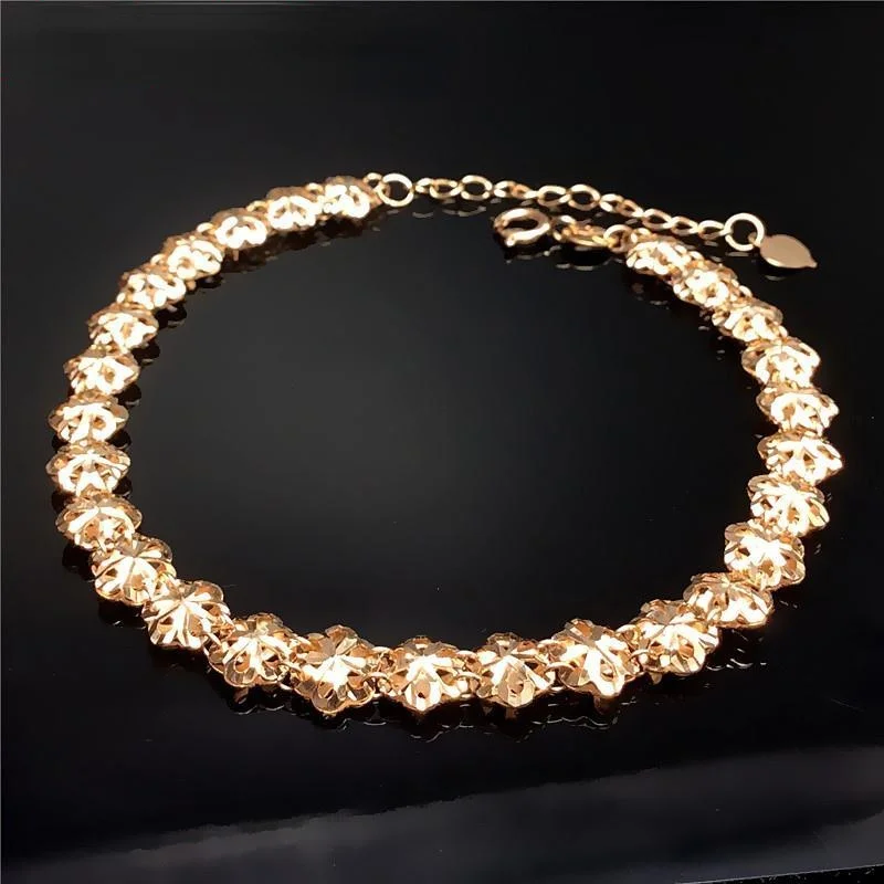 Pure Russian Purple Gold Rose Gold Color Gold New Three-Dimensional Wheat Fashion Bracelet New Shiny
Pure Russian Purple Gold Rose Gold Color Gold New Three-Dimensional Wheat Fashion Bracelet New Shiny