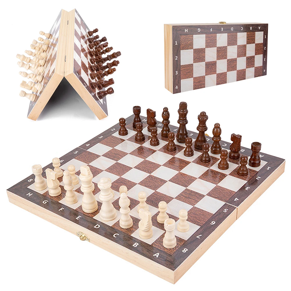 Folding Wooden Chess Set Magnetic Chess Board Set with Interior Storage Adults Kids Portable Travel Chess Board Game
Folding Wooden Chess Set Magnetic Chess Board Set with Interior Storage Adults Kids Portable Travel Chess Board Game
