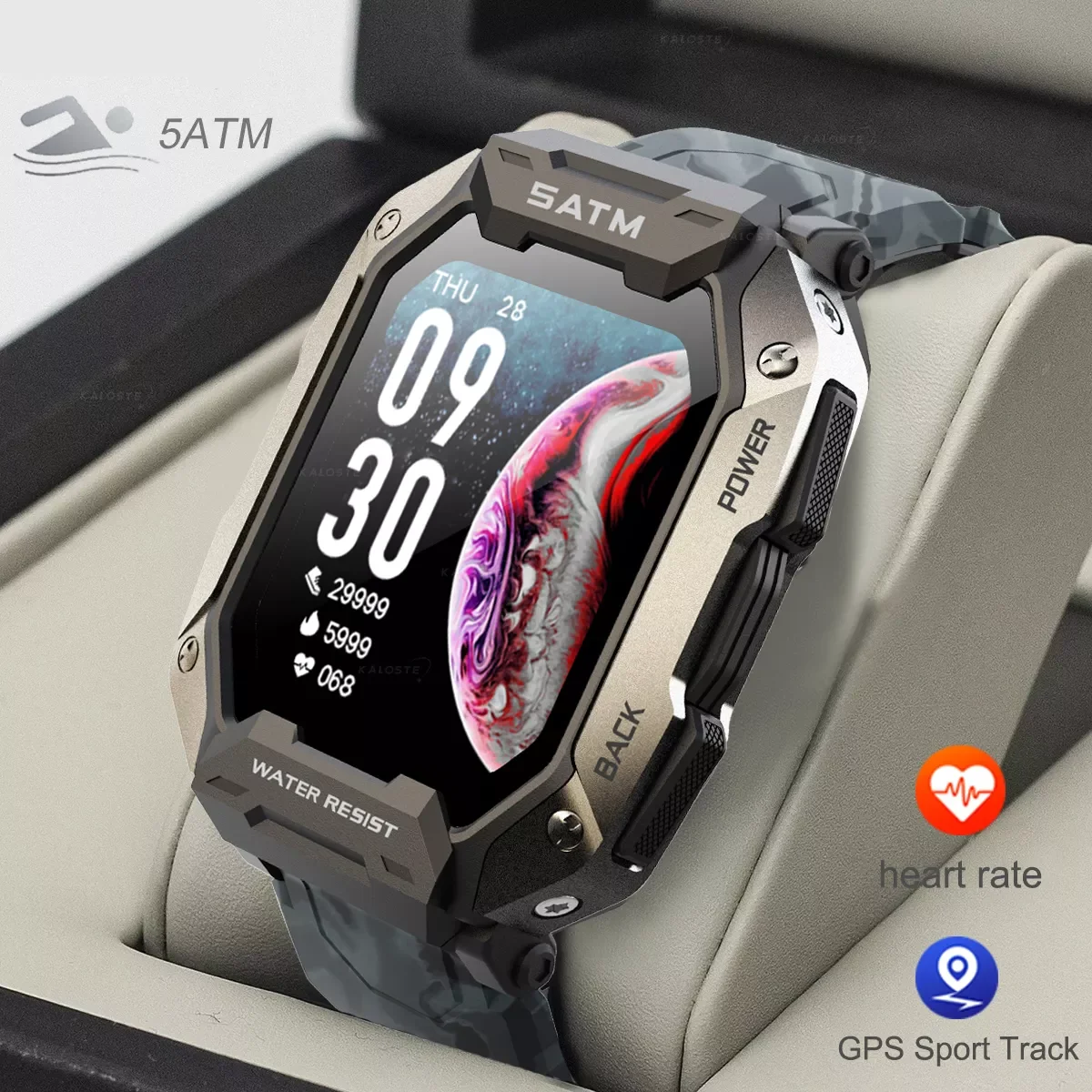 KALOSTE Smart Watch 2022 New Outdoor Sport Smart Watches Heart Rate Blood Pressure 5ATM Waterproof Bluetooth Smartwatch For Mens
KALOSTE Smart Watch 2022 New Outdoor Sport Smart Watches Heart Rate Blood Pressure 5ATM Waterproof Bluetooth Smartwatch For Mens