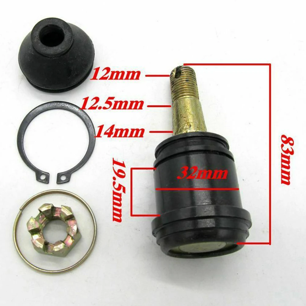 

12mm Round Ball Joint Tie Rod End Motor Buggy ATV For 50cc 70cc 90cc 110cc 125cc 150cc 200cc 250cc ATV, Quad, Buggy Or Go Kart.