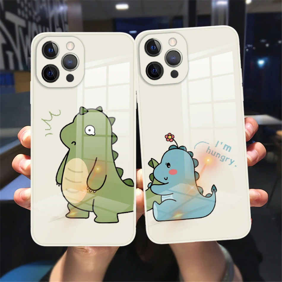 Cute Cartoon Animal Dinosaur White Tempered Glass Couple Case Suitable for IPhone 14 13 12 11 Pro Max X XR XSMAX 7 8 Plus 13Mini
Cute Cartoon Animal Dinosaur White Tempered Glass Couple Case Suitable for IPhone 14 13 12 11 Pro Max X XR XSMAX 7 8 Plus 13Mini