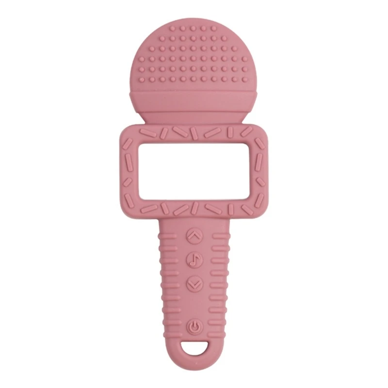 N80C Silicone Microphone Teether Baby Teether Necklace Pendant Pacifier Accessories
N80C Silicone Microphone Teether Baby Teether Necklace Pendant Pacifier Accessories