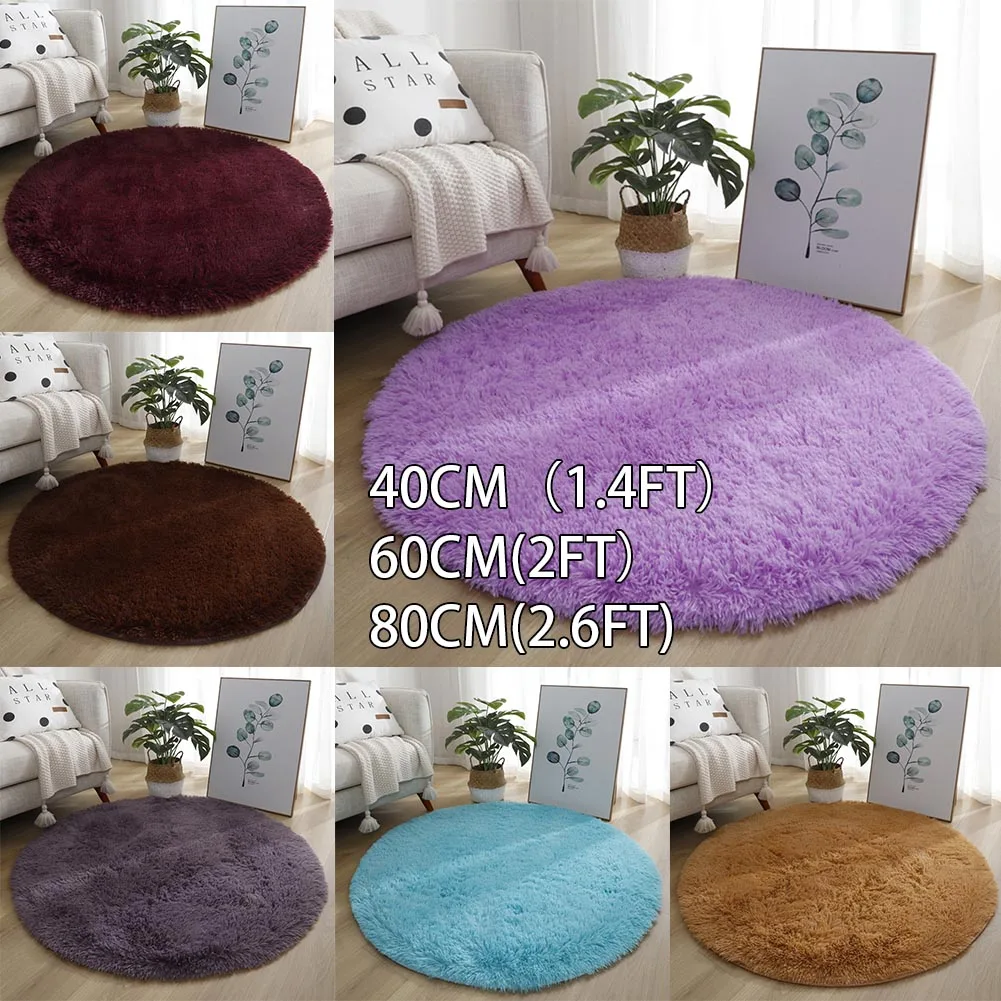 

Anti-Slip Rugs Large Shaggy Rug Super Soft Mat Living Room Bedroom Carpet Solid Pattern 40cm 60cm 80cm