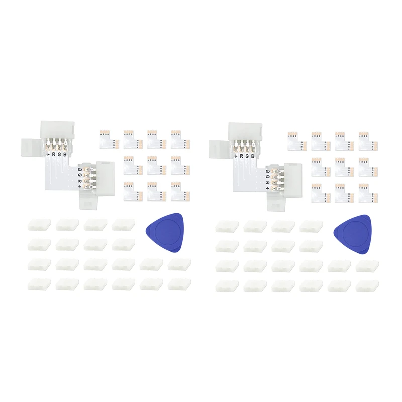 1Set LED Strip Connector Kit For 5050 10Mm 4Pin L Shape 4-Pin LED Connectors Plastic
1Set LED Strip Connector Kit For 5050 10Mm 4Pin L Shape 4-Pin LED Connectors Plastic