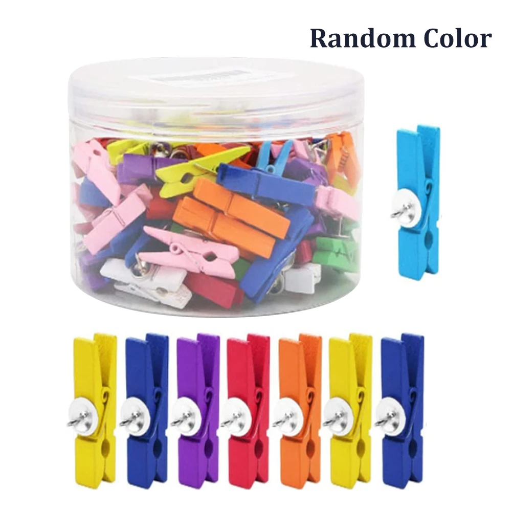 50pcs/can Push Pin School Practical Reusable Bulletin Random Color Photo For Cork Board Craft Calendar Notes With Wooden Clip
50pcs/can Push Pin School Practical Reusable Bulletin Random Color Photo For Cork Board Craft Calendar Notes With Wooden Clip