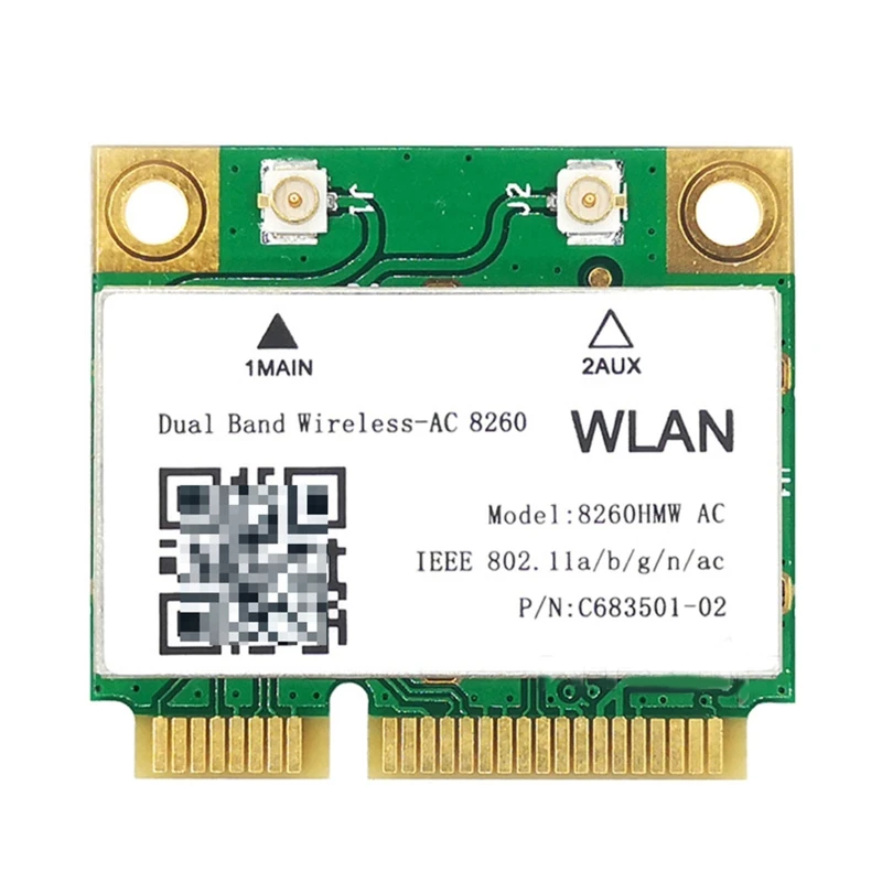 

Двухдиапазонная беспроводная карта AC 8260 8260HMW 2,4G/5 ГГц 802.11ac 867 Мбит/с Bluetooth-com 4,2 MINI PCI-E Wi-Fi