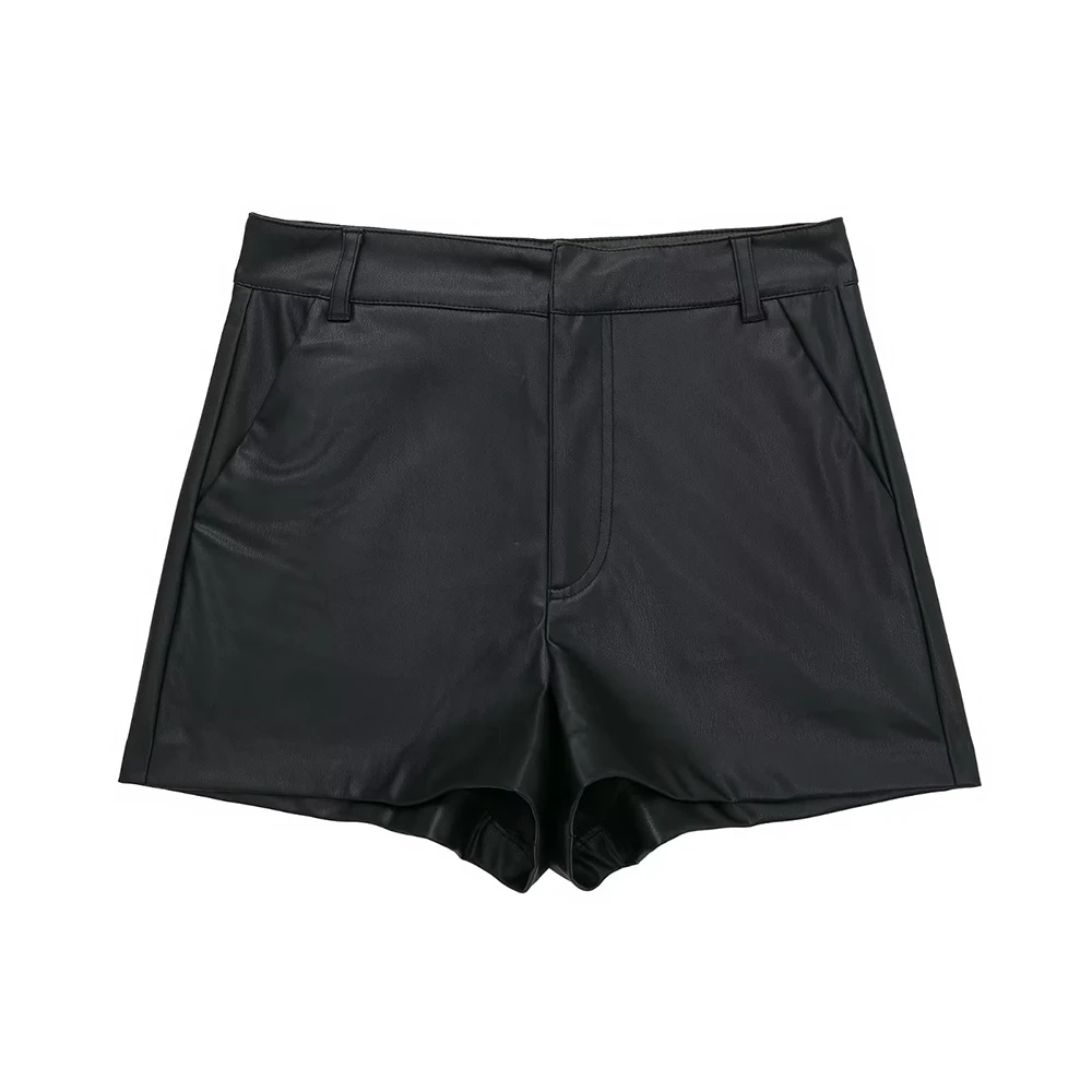 Women's Chic New Faux Leather High Waist Shorts Fashion Temperament Solid Color Retro Fashion Classic Style Female Shorts Mujer
Women's Chic New Faux Leather High Waist Shorts Fashion Temperament Solid Color Retro Fashion Classic Style Female Shorts Mujer