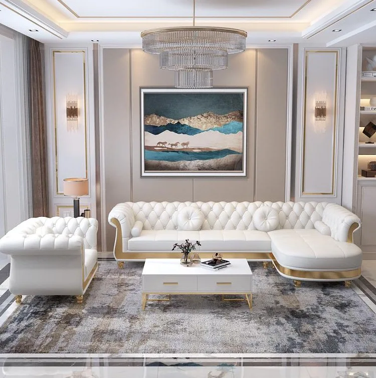 European classic retro three-seater living room sofa leather sofa deluxe sofa Italian style leather inlaid sofa
European classic retro three-seater living room sofa leather sofa deluxe sofa Italian style leather inlaid sofa