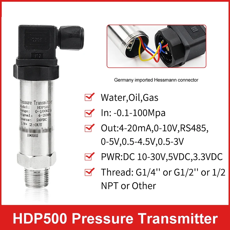 Датчик давления вакуума 4-20 мА, 25 МПа, 0 5 В, абсолютный датчик давления воды 1/4 дюйма
Датчик давления вакуума 4-20 мА, 25 МПа, 0 5 В, абсолютный датчик давления воды 1/4 дюйма