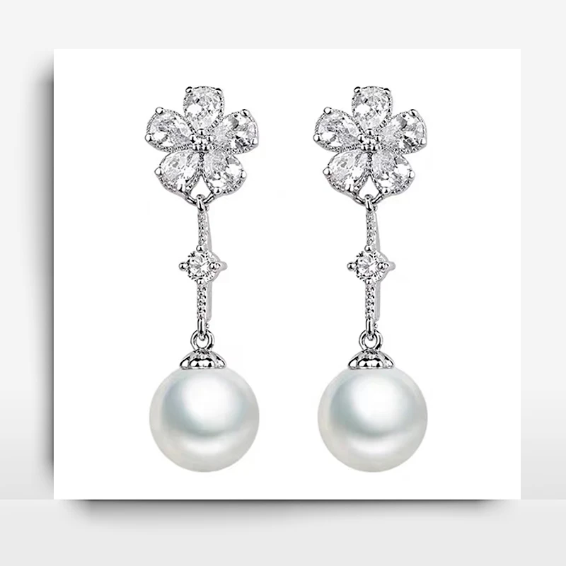 Silver Needle Zircon Love Pearl Earrings Light Luxury Flower Snow Earwear Temperament Earring For Women's Fashion Jewelry Gifts
Silver Needle Zircon Love Pearl Earrings Light Luxury Flower Snow Earwear Temperament Earring For Women's Fashion Jewelry Gifts