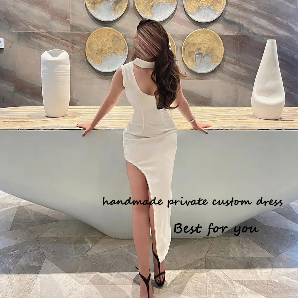 Ivory One Shoulder Mermaid Prom Dresses Leg Split Ankle Length Dubai Evneing Party Dress 2023 Women Formal Occasion Gowns
Ivory One Shoulder Mermaid Prom Dresses Leg Split Ankle Length Dubai Evneing Party Dress 2023 Women Formal Occasion Gowns