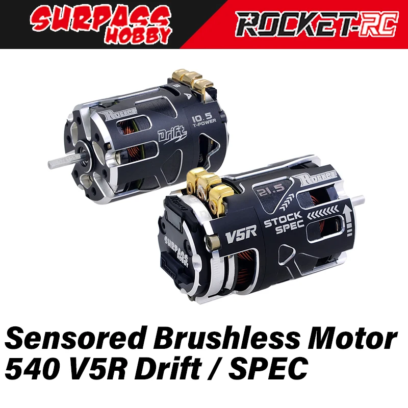 Surpass Hobby Rocket 540 V5r Sensor Brushless Motor Racing Competition Turbo for 1/10 Rc Drift Car HSP TRAXXAS 3RACING SAKURA
Surpass Hobby Rocket 540 V5r Sensor Brushless Motor Racing Competition Turbo for 1/10 Rc Drift Car HSP TRAXXAS 3RACING SAKURA