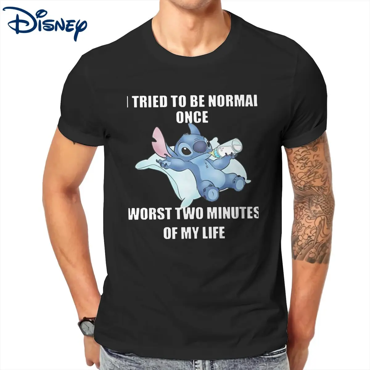 Disney I Tried To Be Normal Stitch T Shirts Men's Cotton Hipster T-Shirt Round Neck Tee Shirt Short Sleeve Clothing Big Size
Disney I Tried To Be Normal Stitch T Shirts Men's Cotton Hipster T-Shirt Round Neck Tee Shirt Short Sleeve Clothing Big Size
