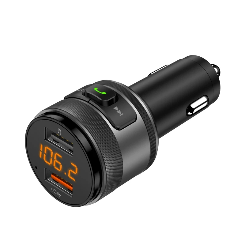 Car Charger Fm Transmitter Bluetooth Mp3 Player Handsfree Calling Music QC3.0 Fast USB Charger C57
Car Charger Fm Transmitter Bluetooth Mp3 Player Handsfree Calling Music QC3.0 Fast USB Charger C57
