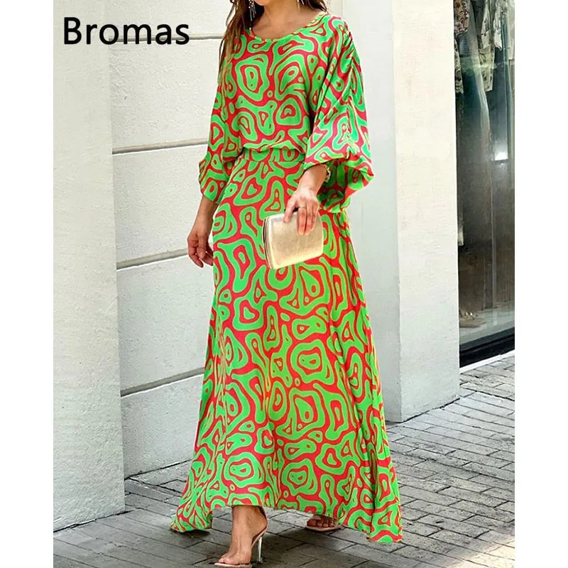 Women Elegant Two Piece Set Dress Crew Neck Print Long Lantern Sleeve Top High Streetwear Casual Beach Suit
Women Elegant Two Piece Set Dress Crew Neck Print Long Lantern Sleeve Top High Streetwear Casual Beach Suit