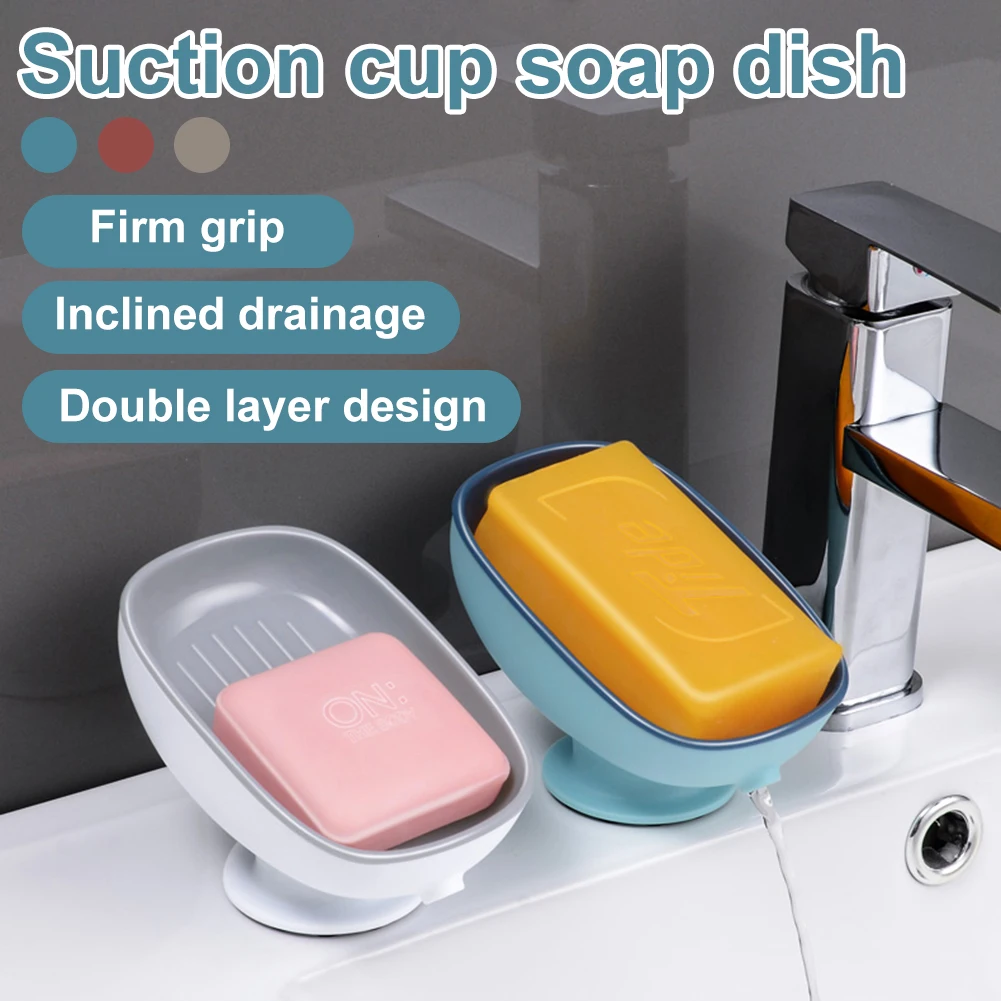 Self Draining Soap Dish Holder With Suction Cup No Punching Sponge Holder Soap Container For Bathroom kitchen Accessories
Self Draining Soap Dish Holder With Suction Cup No Punching Sponge Holder Soap Container For Bathroom kitchen Accessories