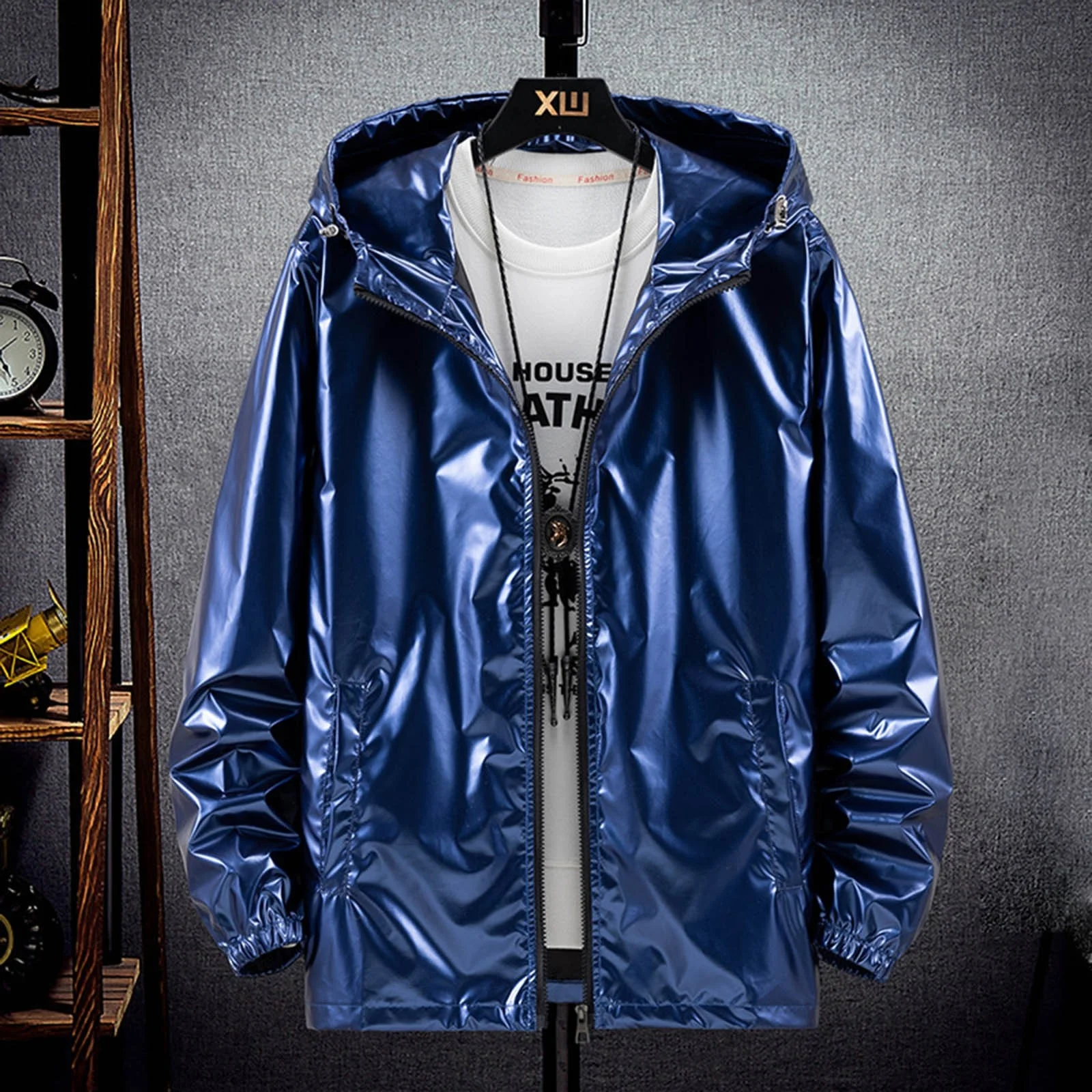 Mens Fashionable Bright Face Pocket Cardigan Zipper Thin Coat Jacket Cool Mens Jackets with d Windbreak Winter Overcoat
Mens Fashionable Bright Face Pocket Cardigan Zipper Thin Coat Jacket Cool Mens Jackets with d Windbreak Winter Overcoat