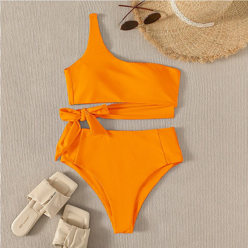 Solid One Shoulder Bikini Set Swimsuit 2022 New High Waist Swimwear WomenBquinis Hollow Out Bandage Bow Tie Bathing Suit Beach
Solid One Shoulder Bikini Set Swimsuit 2022 New High Waist Swimwear WomenBquinis Hollow Out Bandage Bow Tie Bathing Suit Beach