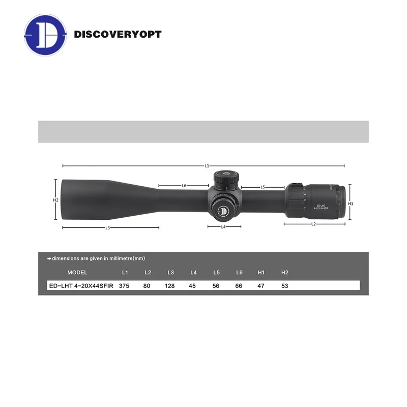 Discovery Optics Scope ED-LHT 4-20X44SFIR FFP Ultra Short 375mm Optical Scope with 25 Yards Side Focus Scopes
Discovery Optics Scope ED-LHT 4-20X44SFIR FFP Ultra Short 375mm Optical Scope with 25 Yards Side Focus Scopes