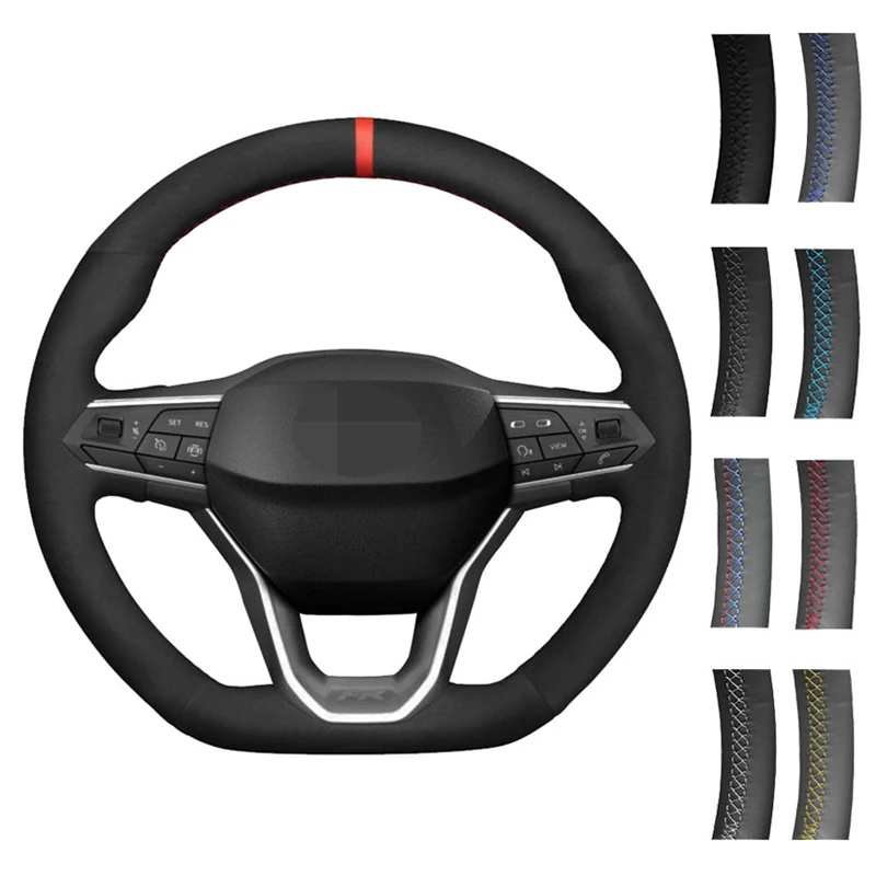 Car Steering Wheel Cover Braid Soft Suede Leather For Seat Leon 2020-2021 Ateca 2020-2021 Tarraco 2020-2021 Cupra Leon 2020-2021
Car Steering Wheel Cover Braid Soft Suede Leather For Seat Leon 2020-2021 Ateca 2020-2021 Tarraco 2020-2021 Cupra Leon 2020-2021