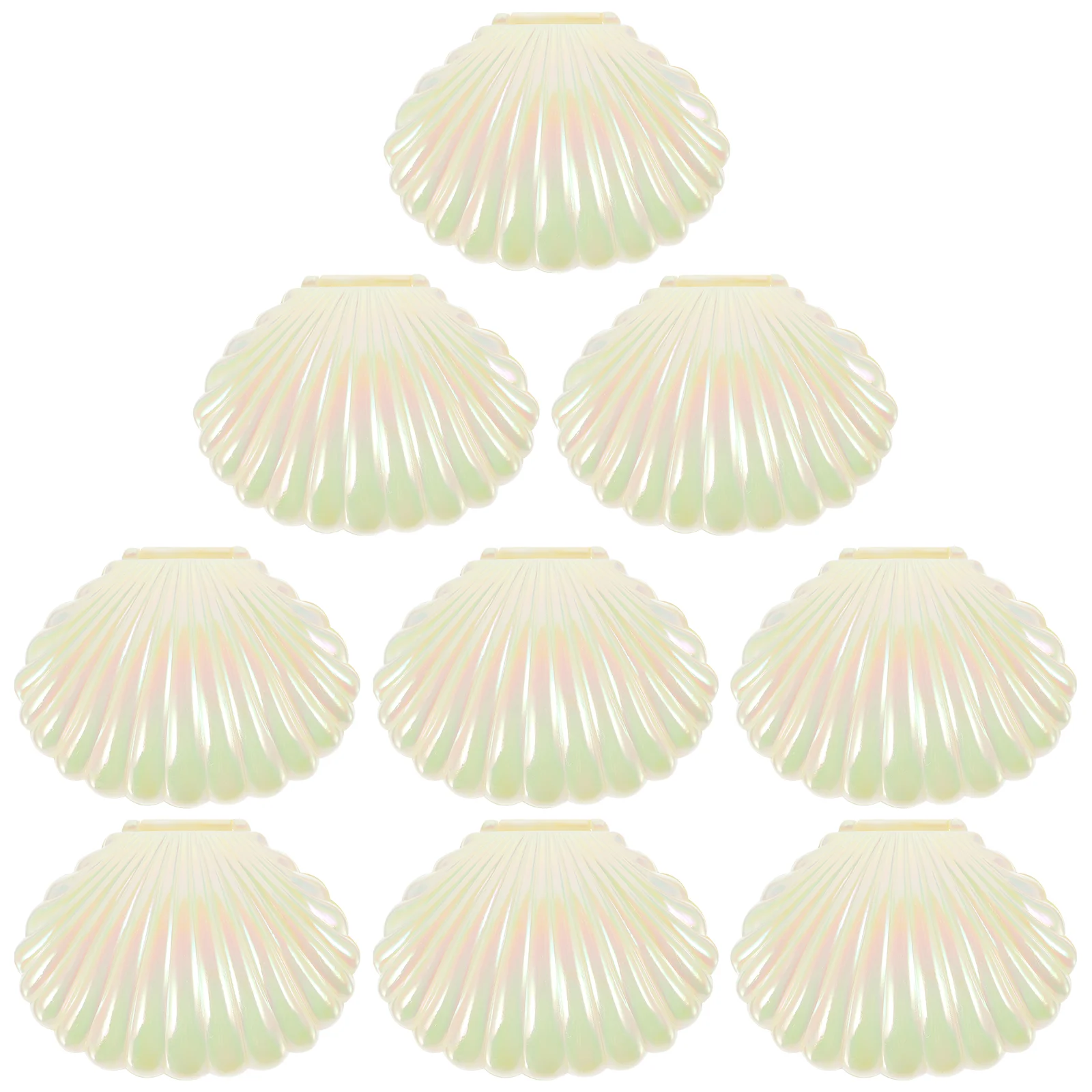 

10 Pcs Candy Box Plastic Containers Small Jar Wedding Party Favor Seashell Holder Pp Dish